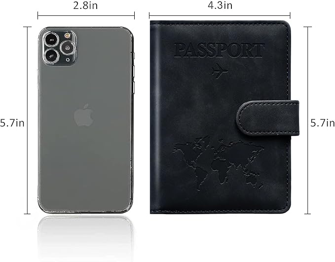 Passport Holder for Travel Women and Men RFID Passport Holder with Card Slots Holder Passport Case Passport cover Passport Wallet Travel Essentials and Accessories