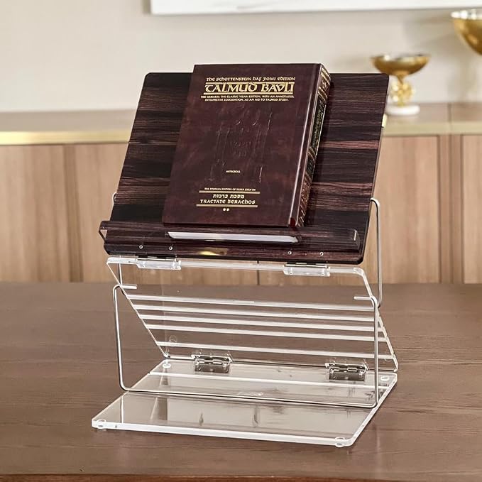 Lucite Acrylic Shtender - Adjustable Book Stand for Comfortable Hands-Free Reading, Studying or Praying