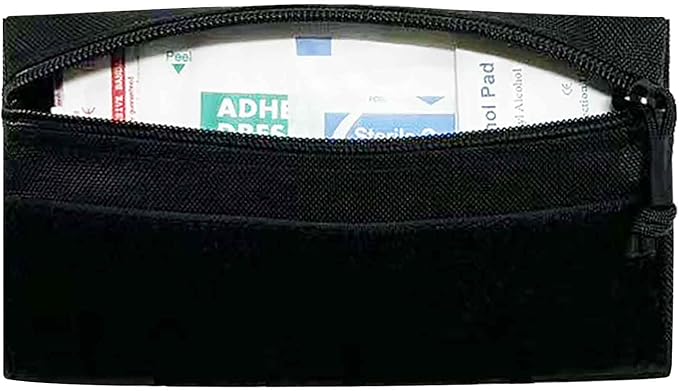 Tactical Admin Zipper Pouch with Hook and Loop, Carry On Bag Insert EDC Organizer Utility Storage Pocket Wallet for Snack Backpack Accessories Chest Ring