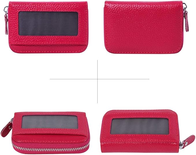 Women's RFID Blocking 12 Slots Credit Card Holder Leather Accordion Wallet