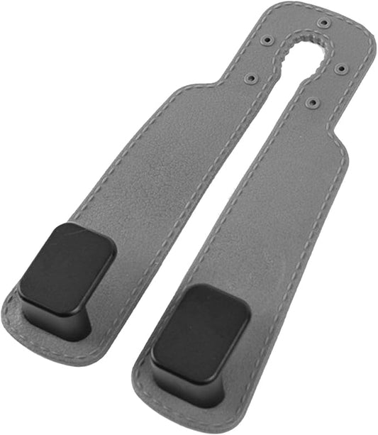 Car Seat Headrest Hook Heavy Duty Double Hook Organizer for Storage Handbags Purses Shopping Bags Durable TPE Metal 6.30x3.15 Inches (Gray)