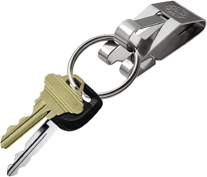 Lucky Line Belt Key Clip Secure A Key Slip On (40501), Nickel