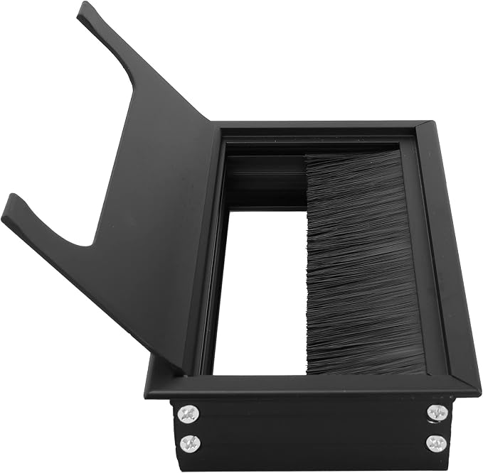 Cable Management Box Aluminum Alloy Desk Cord Organizer Cable Tidy Holder for Computer Desk Office Under Desk Power Strip Organizer Modern Home Decoration Desk Accessory