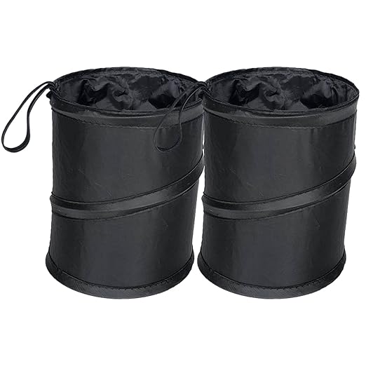 Xiaokeis 2 Pack Car Trash Bag, Mini Collapsible Pop-up Cars Garbage Can, Waterproof Hanging Car Trash Can, Cars Trashs Bin, Accessoriesfor Camping, Traveling & Outdoor