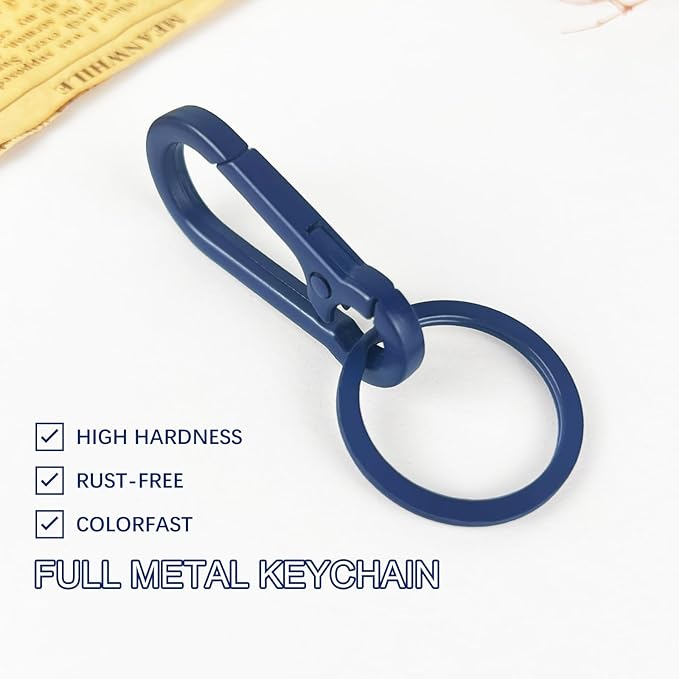 Metal Keychains for Women Men, Key Chain Ring Clip Holder Organizer for Home Car, Cut Keyring Accessories