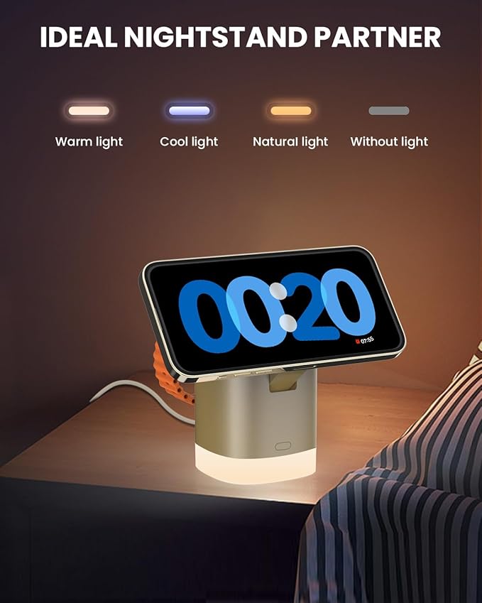Traveler Charging Station for Mag-Safe iPhone: JoyGeek 3 in 1 Foldable Wireless Charger Stand for iPhone 16 15 14 13 12 Pro Max Plus - Apple Watch 10 9 8 7 6 5 4 SE - AirPods Pro 2/3/4