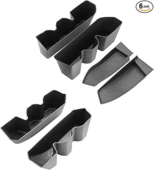 (6pcs) 2024 2025 2026 Tacoma Door Pocket Tray for Toyota Tacoma (SR5/TRD Off-Road/TRD Sport/TRD Pro/Limited/Trailhunter), Durable Door Slot Pocket Insert 2025 2026 Tacoma Accessories
