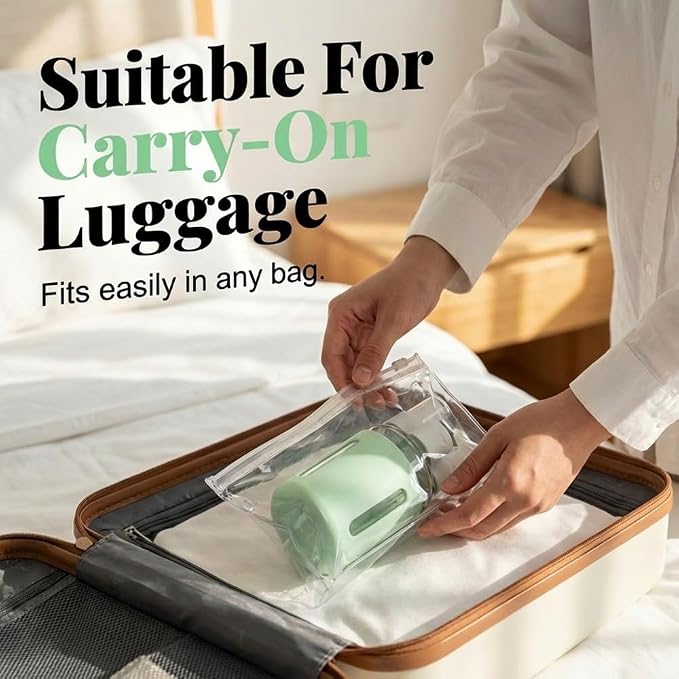 4 in 1 Travel Dispenser Bottles – 2026 New Leak Proof Portable Dispenser Bottle Set for Shampoo, Conditioner, Lotion & Cream, 4pcs 60ml Travel Dispensers for Vacation & Business (Green)