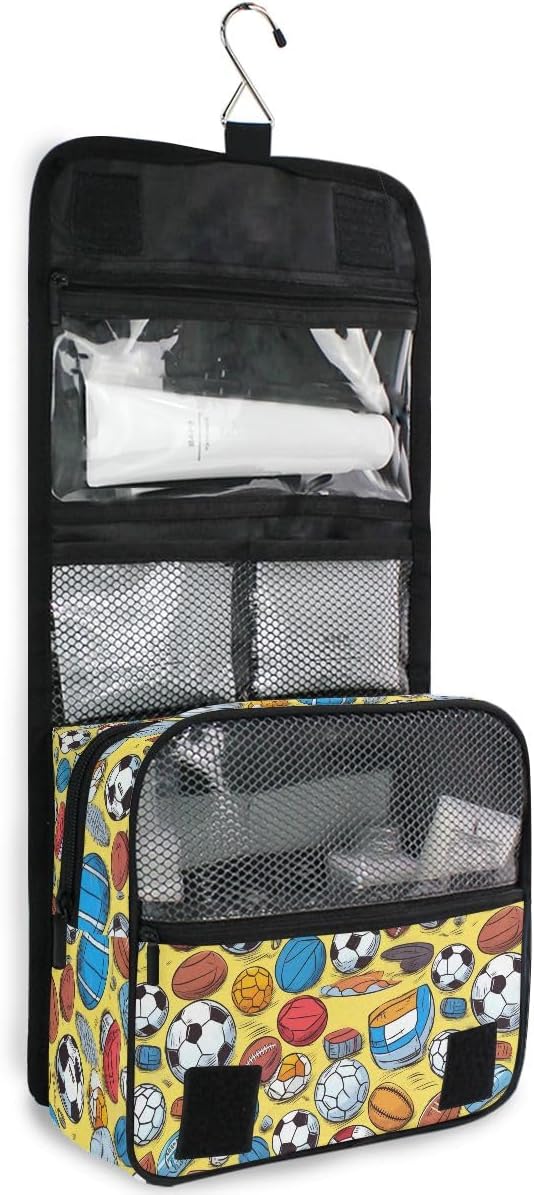 senya Hanging Travel Toiletry Bag -410 - Football Kit Makeup Case Cosmetics Organizer for Men Women
