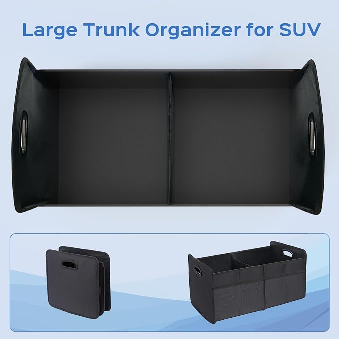 Car Trunk Organizer, Collapsible Trunk Organizer Sturdy Trunk Storage Organizers Foldable Car Trunk Organizer Waterproof for SUV Auto Truck Van