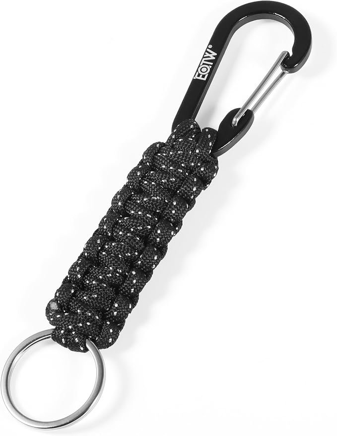 EOTW Carabiner Keychain,Paracord Keychain Small Aluminum Clip D Ring for Camping, Hiking, Fishing, Or As A Key Organizer