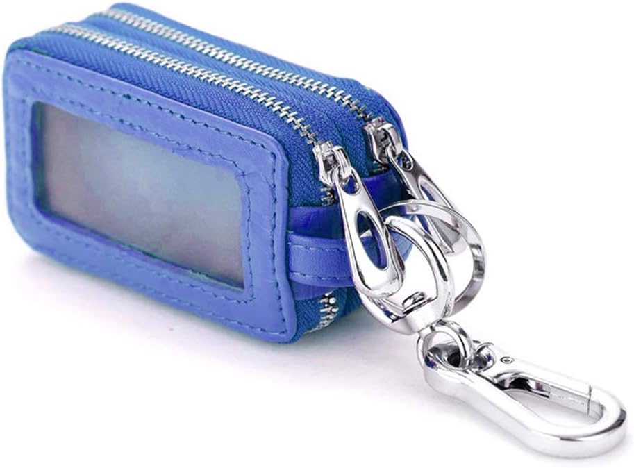 BAKUN Two-Sides Mini Leather Car Key Case, Key Holder Key Organizer Wallet