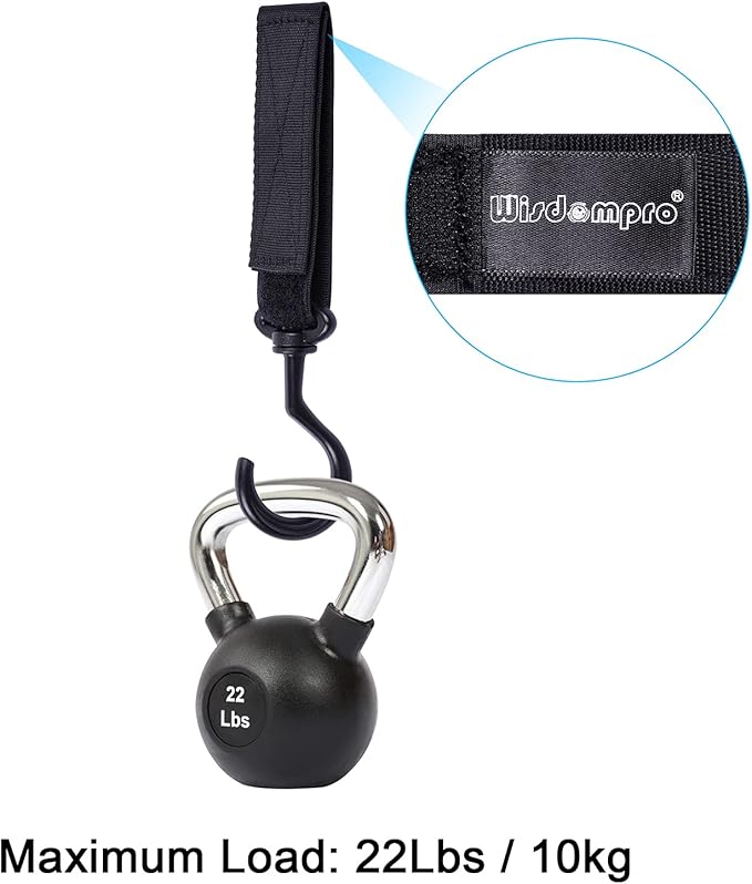 Wisdompro Car Seat Headrest Hook, 2 Pack Multi-Purpose Hanger for Handbag, Purse, Coat, Clothes & Grocery Bag - Black