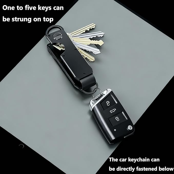 Key Organizer Compact Key Holder Metal Key Chain Minimalist key case key holder for keychain Secures 1-5 Keys