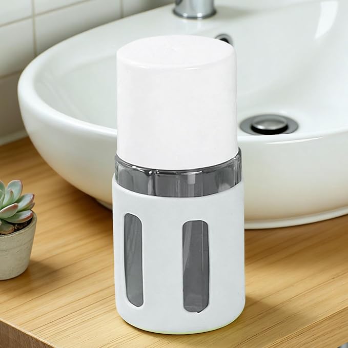 Travel Toiletry Containers | 4-in-1 Refillable Empty Spray Dispenser | Travel Size Toiletries Bottles - for Outdoor Camping Trip Vacation Hotel Women Shampoo Conditioner Lotion