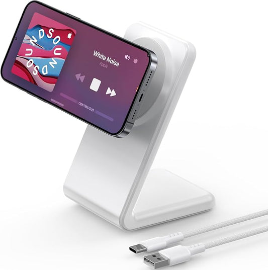 Mag.Safe Charger - iPhone Charger Stand, Magnetic Fast Wireless Charger for iPhone 17/16/15/14/13/12 Series - White-2Pack