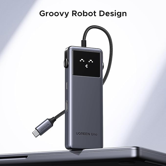 UGREEN Uno 6 in 1 USB-C Hub with 10Gbps USB-C & USB-A Data Ports 4K@60Hz HDMI for MacBook Pro/Air, iPad Pro, Surface, XPS, Thinkpad and More.
