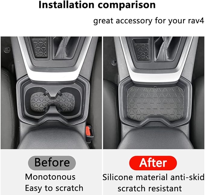 for RAV4 Coasters Storage Tray Cup Holder Tray Center Console Storage Tray Compatible with Toyota 2023 RAV4 Accessories 2023 2022 2021 2020 2019 Cup Holder Cover