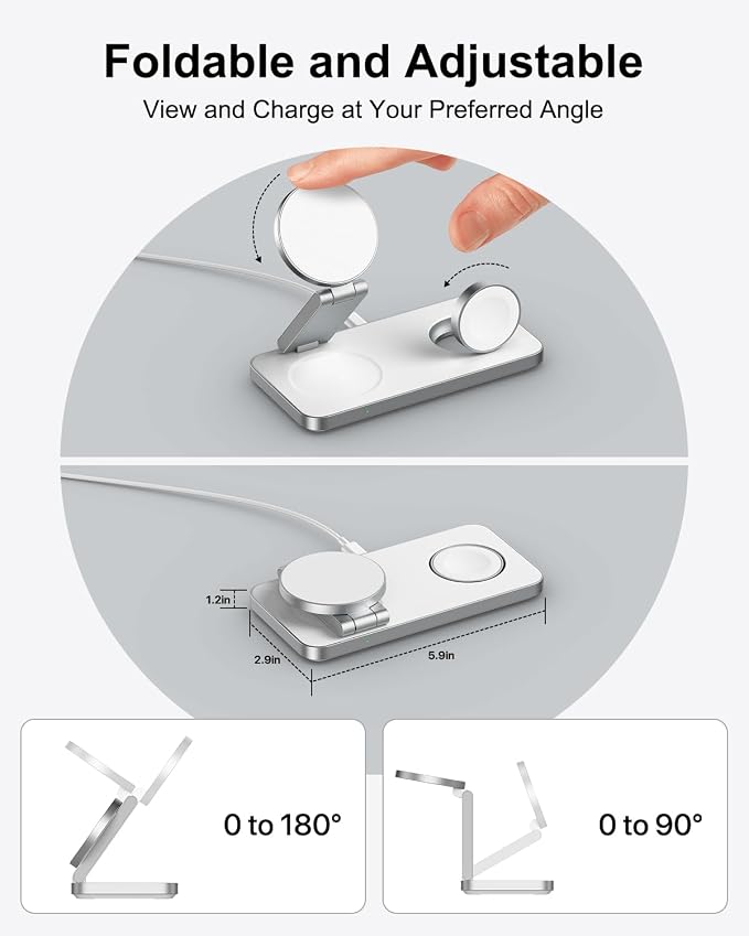 Qi2 25W Magnetic Wireless Charger for Samsung, 3 in 1 Fast Charging Station Compatible with MagSafe for Galaxy S26/S25/S24/S23/Ultra/Plus/Z Fold/Flip 7, Watch Ultra/8/7/6/5 & Buds with 35W Adapter