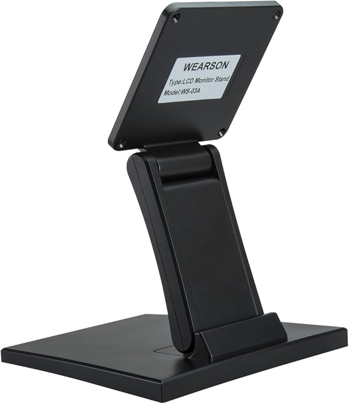 WEARSON WS-03A Adjustable LCD TV Stand Folding Metal Monitor Desk Stand With VESA Hole 75x75mm&100x100mm