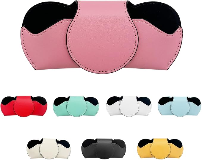 Sunglass Holder for Car Visor, Leather Sun Visor Glasses Storage Case, Car Visors Sunglasses Holder for Cars (Pink)