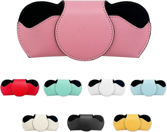 Sunglass Holder for Car Visor, Leather Sun Visor Glasses Storage Case, Car Visors Sunglasses Holder for Cars (Pink)