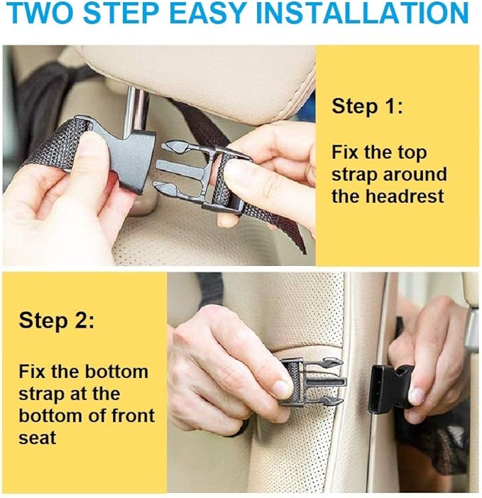 Car Backseat Organizer, Durable Waterproof Oxford Fabric Car Seat Back Kick Mats Protector with 9 Storage Pockets, 2 Pack