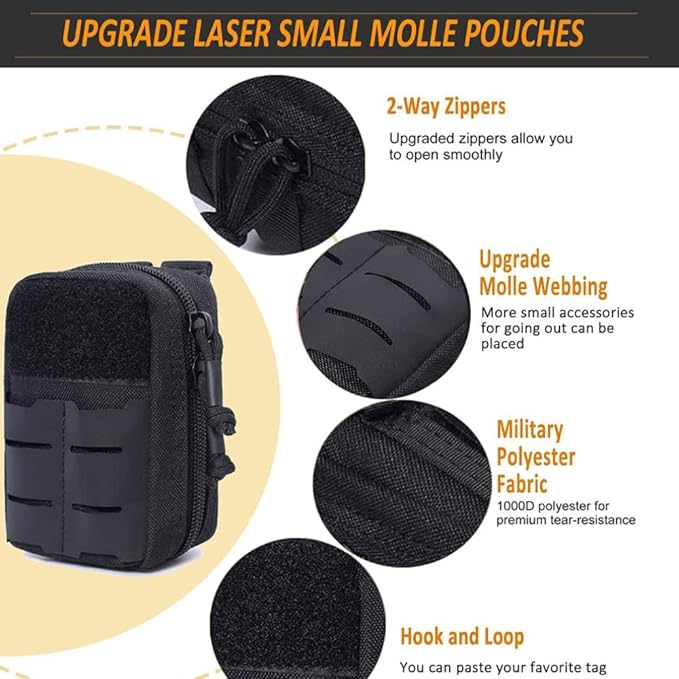 Mini Tactical Molle EDC Belt Admin Pouches Compact Tool Utility Waist Pouches