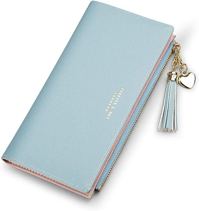 Valentoria Womens Wallet Cute Elegant Long Slim Card Holder Case Minimalist Coin Purse Thin Tassels Zip Clutch Wallets for Girls Ladies | Cute, Elegant, Long, Slim, Case, Minimalist