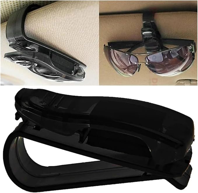 Car Glasses Case Car Sun Visor Glasses Box Sunglasses Clip Card Ticket Holder Stand Fastener Pen Case Glasses(D)