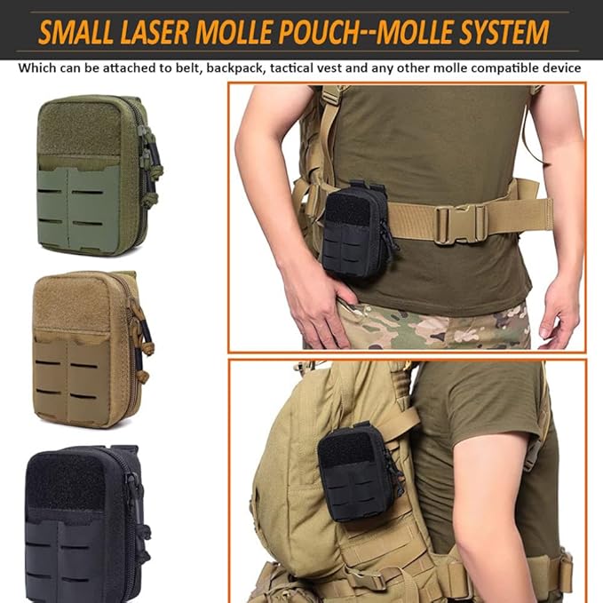 Mini Tactical Molle EDC Belt Admin Pouches Compact Tool Utility Waist Pouches