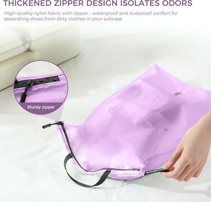 Travel Laundry Bag Ultralight Waterproof Washable Wet Dry Bag for Gym, Swimming, Yoga, and Workout Perfect for Dirty Clothes, Bathing Suits, Travel Accessories (3 Pack)(Purple)