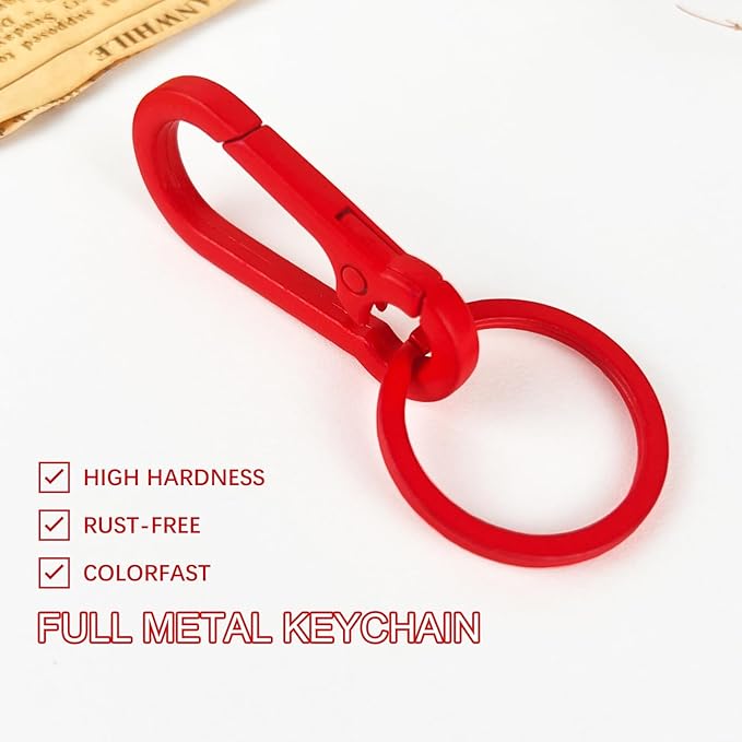 Metal Keychains for Women Men, Key Chain Ring Clip Holder Organizer for Home Car, Cut Keyring Accessories