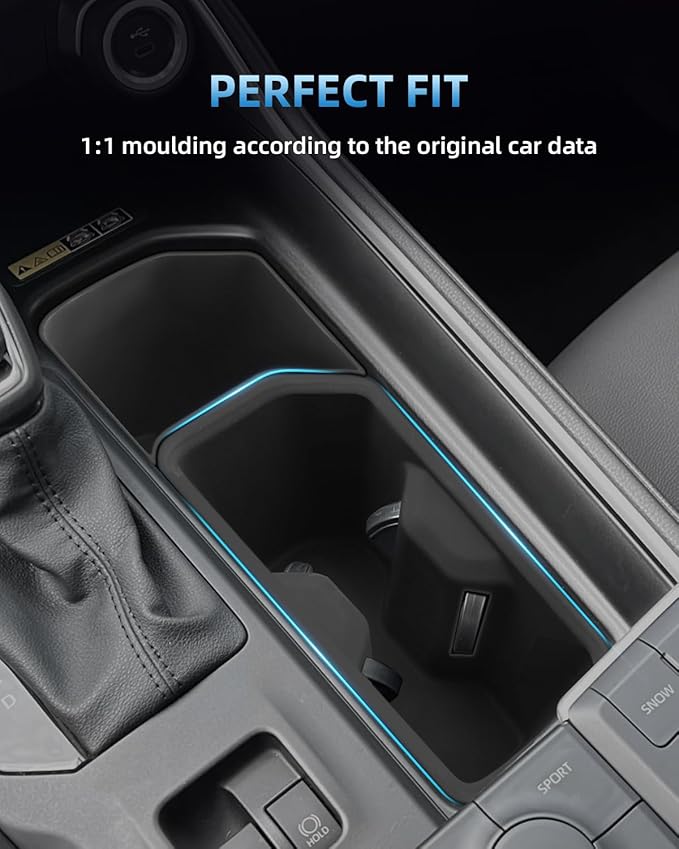 Center Console Storage Cup Holder for 2024 2025 2026 Toyota Grand Highlander/Grand Highlander Hybrid, 2025 2026 Toyota Grand Highlander Hybrid Accessories(2Pack)