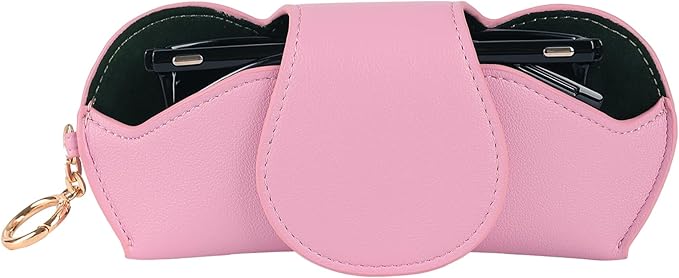KINIVA Sunglasses Holder for Car Visor Faux Leather Glasses Case with Detachable Clips for Car Visor Automotive & Travel