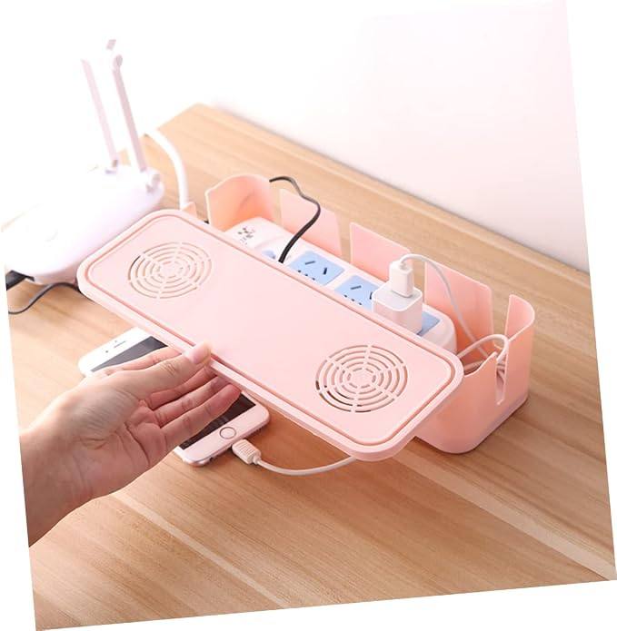 Angoily Cable Management Strip Box for Computer Power Cord Appliance Cord Organizer