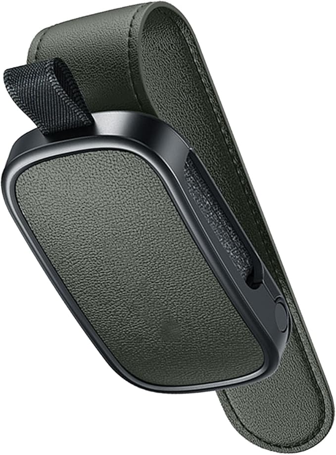 Magnetic Leather Eyewears Holder Sunglass Clip Suitable For Car Visors Secure ABS PC Design Easy Installation
