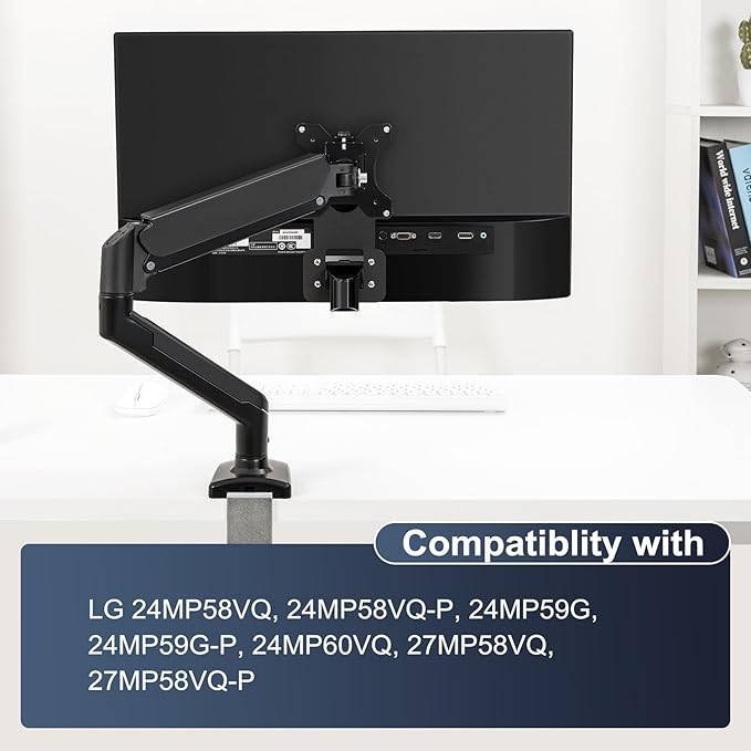 Wall Mount VESA Adapter Bracket Compatible with LG 24MP58VQ, 24MP58VQ-P, 24MP59G, 24MP59G-P, 24MP60VQ, 27MP58VQ, 27MP58VQ-P 75 * 75mm 100 * 100mm