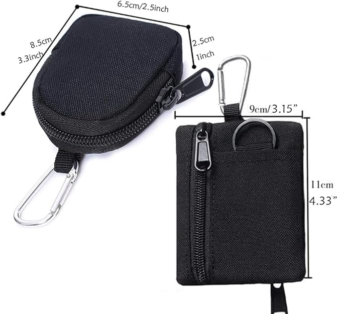 2 Pack Tactical Mini Coin Pouch Military Compact EDC Pouch Utility Backpack Accessories Bag Purse Key Small Tool Earphone Credit Card Holder Sport Waist Pack