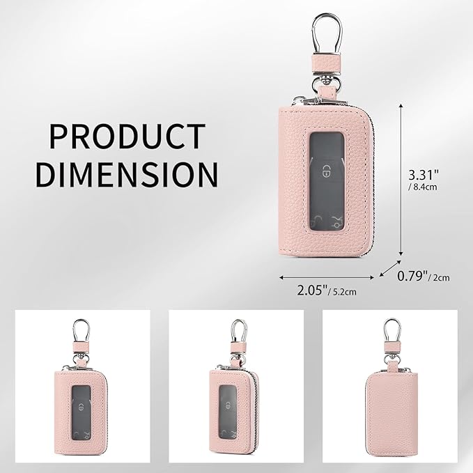 SENDEFN Universal Car Key Fob Case Leather Smart Remote Keychain Protector Holder
