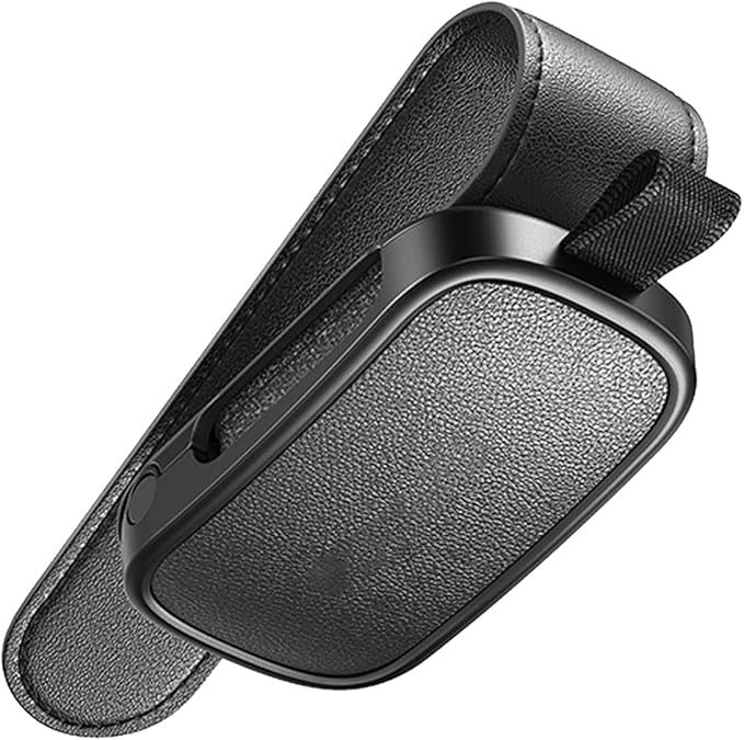 Magnetic Leather Eyewears Holder Sunglass Clip Suitable For Car Visors Secure ABS PC Design Easy Installation
