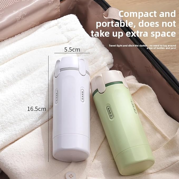 4-in-1 Leakproof Rotatable Travel Dispenser Set - 4 PCS 40ml Travel Bottles for Toiletries, Leak Proof & Press-Type Design, Portable Containers for Shampoo Lotion Conditioner Cream (Green)