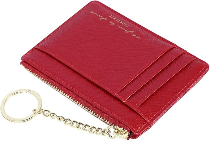 Women's 8 Cards Slim Minimalist Card Holder Coin Changes Purse Keychain Front Pocket Wallet | 8 Cards, Slim, Minimalist, Coin Changes, Purse, Keychain