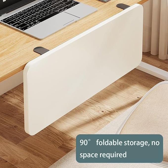 Desk Extender Tray, Punch-Free Clamp on 90° Foldable Keyboard Drawer Tray, Table Mount Armrest Shelf, Computer Elbow Arm Support (Brown, 23.6"*9.8"*0.5"/60cm*25cm*1.2cm)