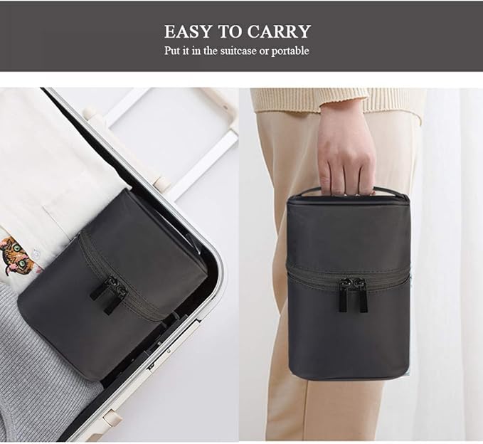 Makeup Bag Travel Cosmetic Bag 7.5x5.5x4.4 Inch Makeup Brush Holder Organizer Cute Portable Artist Toiletry Storage Bag Cosmetics Case for Women