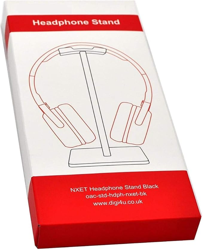 Headphone Stand, Universal Aluminum Holder Showing Display Hanger for HyperX Cloud II Gaming Headset, Microsoft Xbox One Chat, Turtle Beach Recon, Sony Headset 2.0 and More (White)