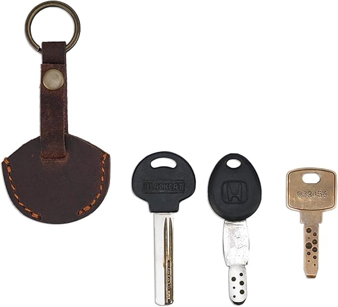 Handmade Leather Keyholder, Keychain, Keyring, Vintage Brown Key Sleeve, Stylish Key Ring Holder, Elegant Leather Key Cover, Durable Key Accessories, Handcrafted LeatherKey Case
