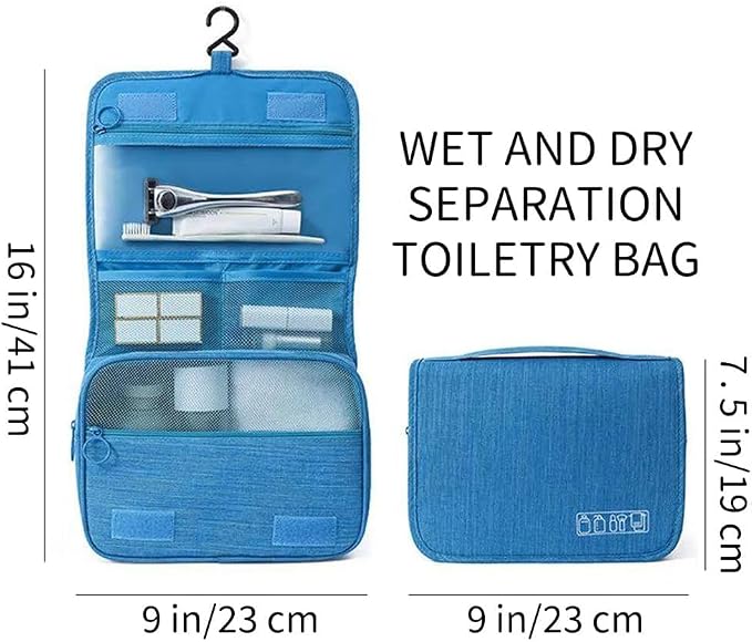 Sechunk Toiletry Bag Water-Resistant Makeup Cosmetic Bag Travel Organizer for Accessories Travel Bag with Hanging Hook