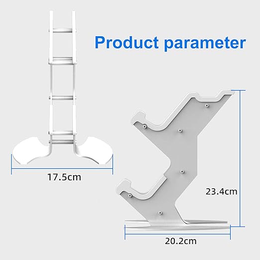 NBCP Controller Holder, Game Controller Headset Stand for Xbox Series X S/Xbox one / PS5 / PS4 / NS/PC/Headset, Aluminum Metal Headset Mount Universal Organizer for Video Game Accessories (White)
