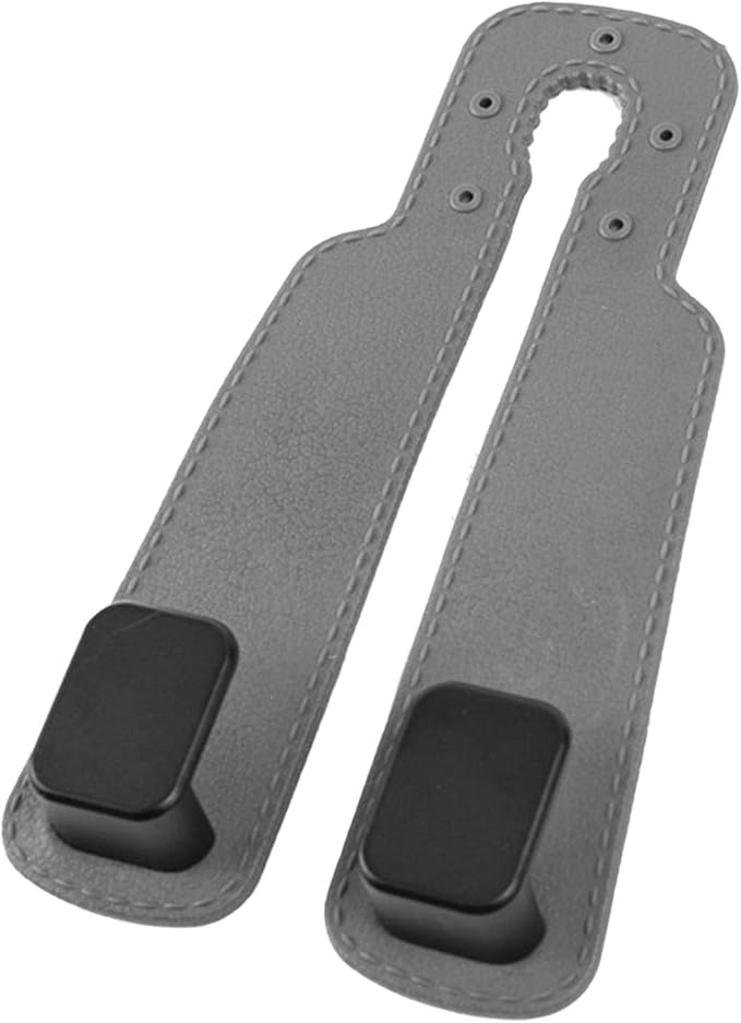 Car Seat Headrest Hook Heavy Duty Double Hook Organizer for Storage Handbags Purses Shopping Bags Durable TPE Metal 6.30x3.15 Inches (Gray)